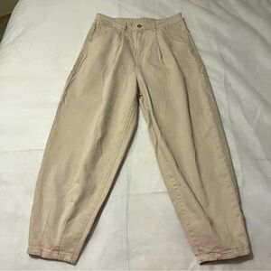 Prologue pleated khaki mom jeans